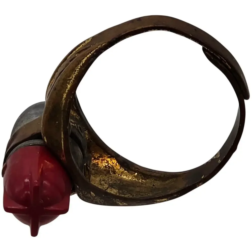 Vintage Lone Ranger Atomic Bomb Adjustable Ring, 1947 Kix Cereal